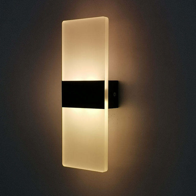 Applique da parete in acrilico Chiavi di pianoforte Applique da parete per soggiorno Bagno Camera da letto Luce Apparecchio 85-265V luce notturna