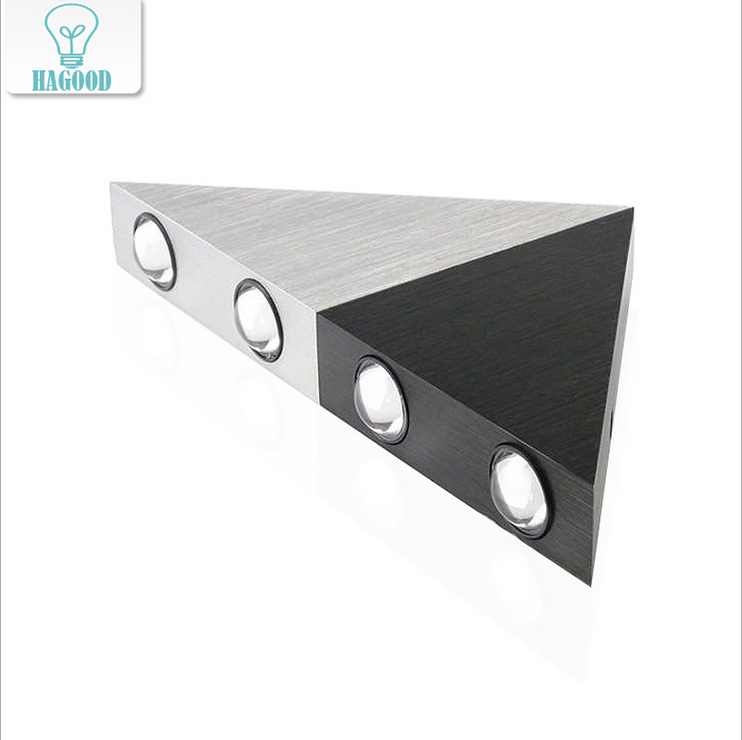 Rifornimento di fabbrica Lampada da parete a LED grande triangolo 5W corridoio in alluminio luce KTV camera da letto soggiorno sfondo decorazione della parete lampada