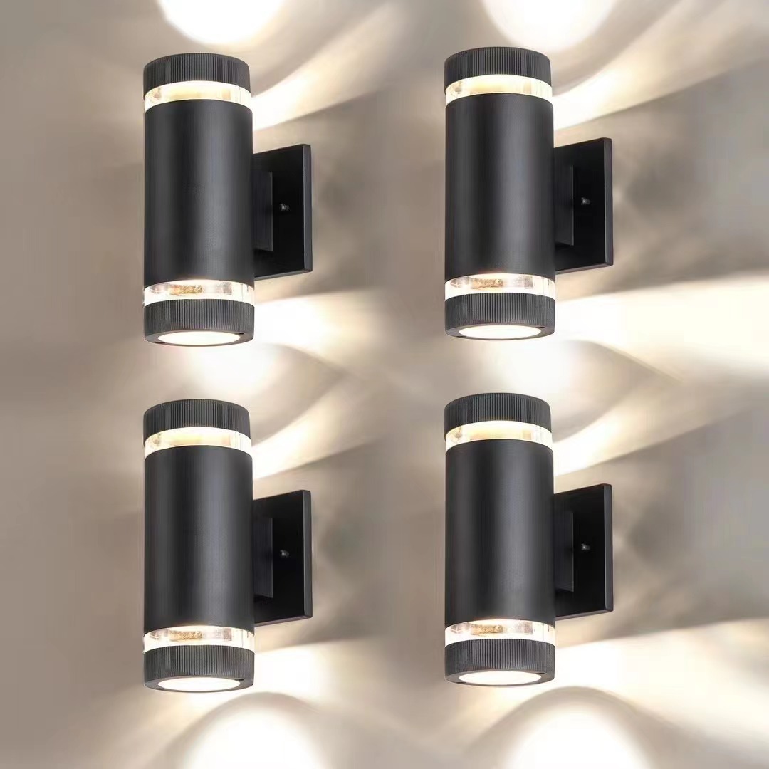 lampade da parete a led lampade da parete nere Le lampade da parete cilindriche devono essere installate con lampadine GU10 su e giù 