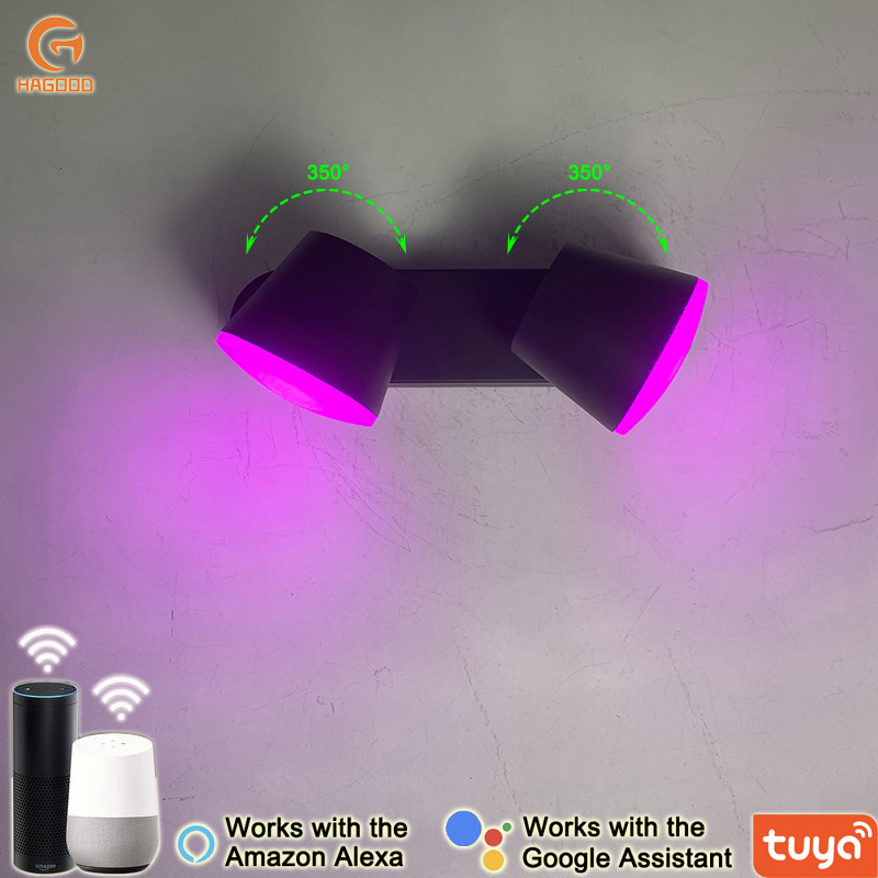 9W applique da parete a led luci a led per il controllo delle app applique da parete intelligente applique da parete per il controllo del telefono cellulare la forma della tazza di tè può essere ruotata luci di controllo APP TUYA