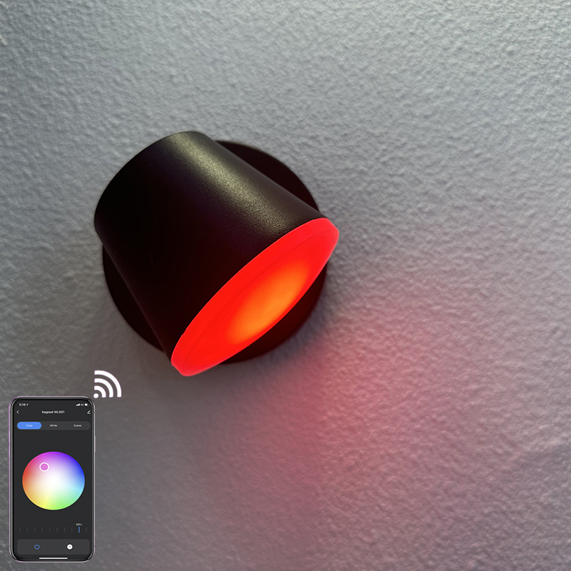 9W luci a led di controllo app luci a led controllate da app luce a led controllo app LED Lampada da parete a forma di tazza da tè Lampada da parete intelligente Lampada da parete di controllo APP