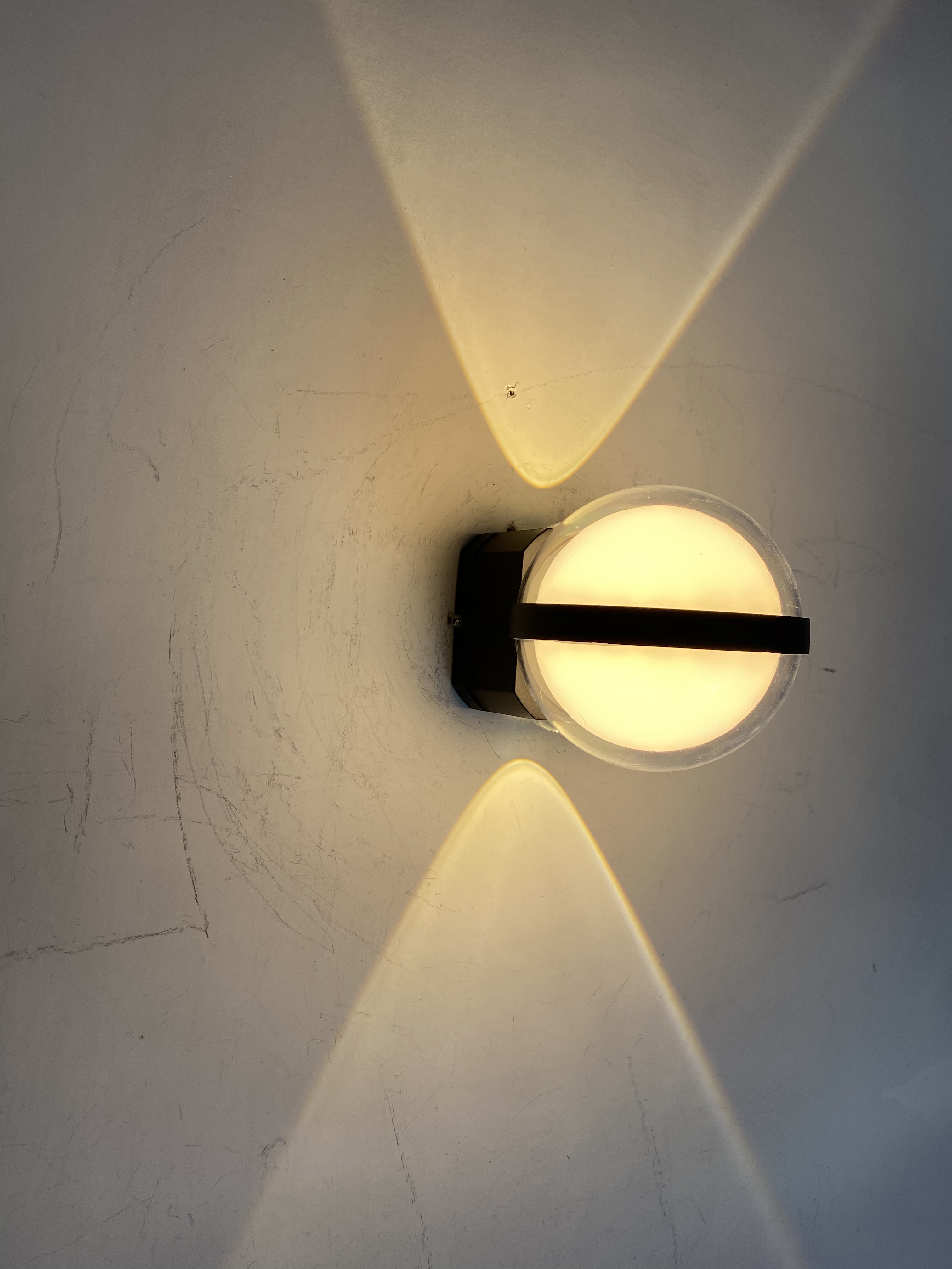 Lampada da parete a sfera di cristallo Lampada da parete a led Lampada da parete trasparente Lampada da parete su e giù Lampada da parete per esterni Applique da parete moderna per esterni Applique da esterno Lowes