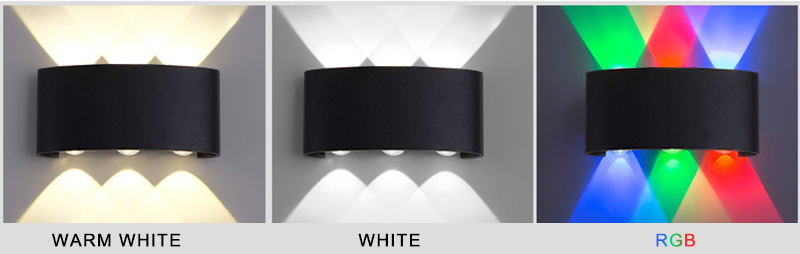 2023 Decorazione industriale 6W / 8W IP65 Lampada da parete a led per esterni impermeabile Wandlamp Lampada da parete su e giù Lampada da parete