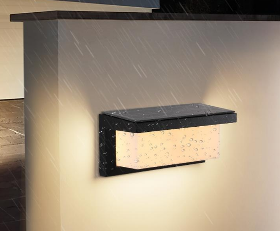 Lampada da parete solare lampada da cortile per esterni impermeabile per uso domestico esterno super luminosovilla lampada da tavolo a led vendite dirette in fabbrica