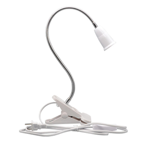 Portalampada da scrivania flessibile a 360 gradi E27 Presa luce a collo di cigno Cavo a clip con interruttore on off Spina per lampadina notturna