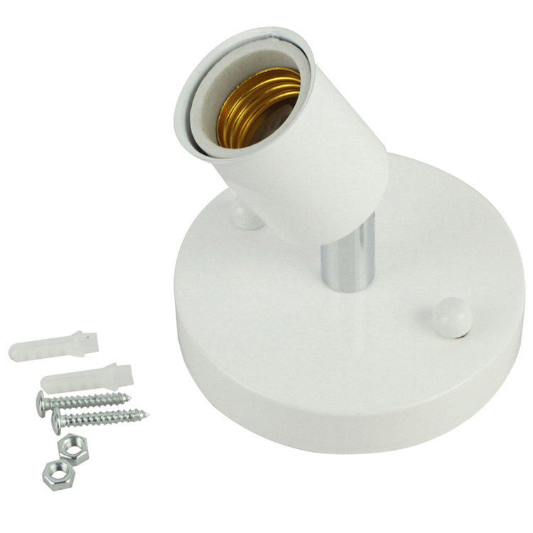 Base per lampada da tavolo in metallo lucido Supporto per base in ceramica Cavo da 6 piedi Interruttore on/off Spina E26/e27 Base a vite Ideale per lampada CFL
