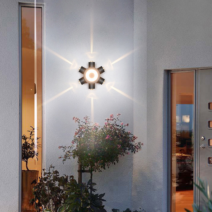 Lampada da parete a led per esterni IP65 impermeabile AC85-265V Lampada da parete lunga per giardino Portico Luce Camera da letto Comodino Illuminazione interna moderna