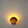 2023 Lampada da parete impermeabile per esterno a conchiglia RGB 5W in stile tropicale Applique da parete piccola per la decorazione del cortile del giardino
