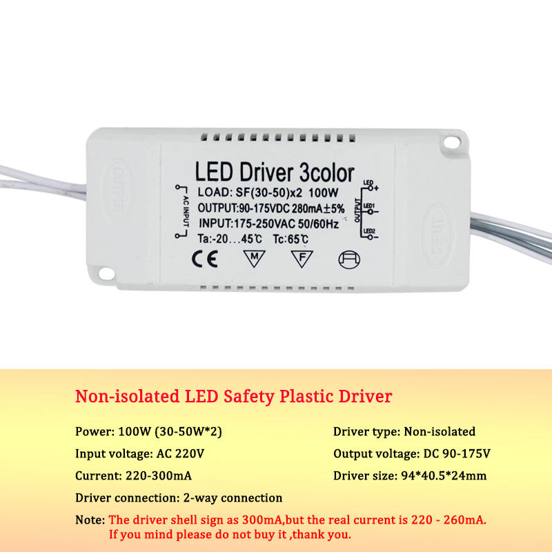 Adattatore di alimentazione del driver LED da 8-120 W per il chip della lampadina di ricambio per trasformatore non isolante AC220V