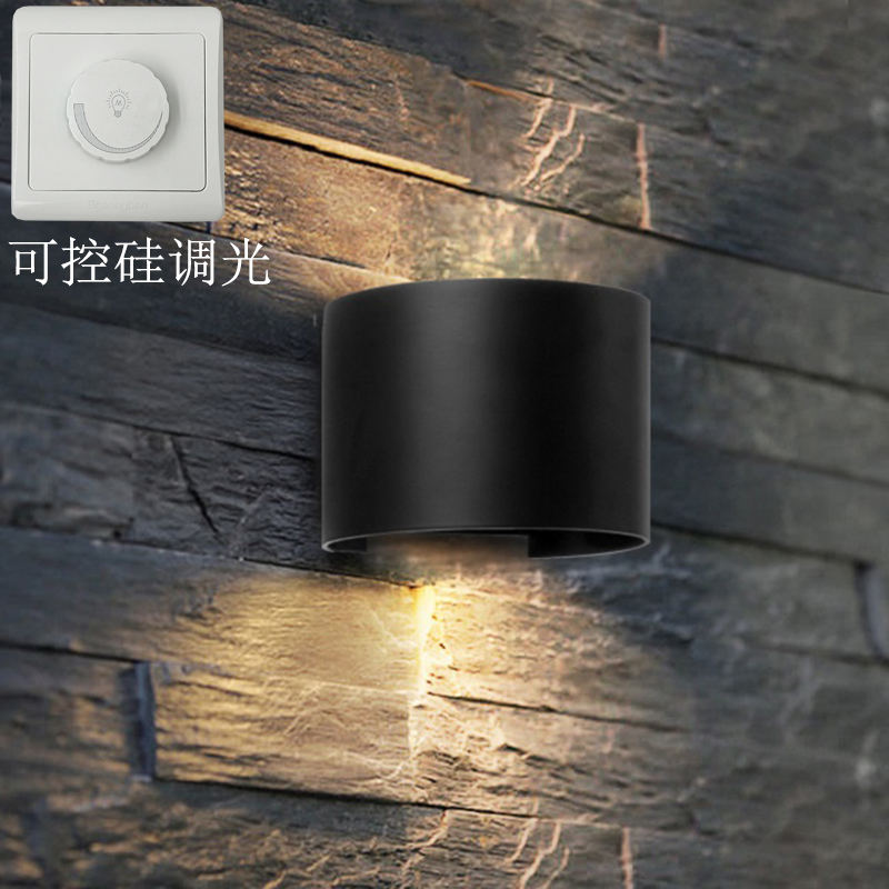 Hagood New Semicerchio Lampada da parete impermeabile 6W Applique da parete a LED Illuminazione per esterni Impermeabile IP65 Angolo di illuminazione regolabile