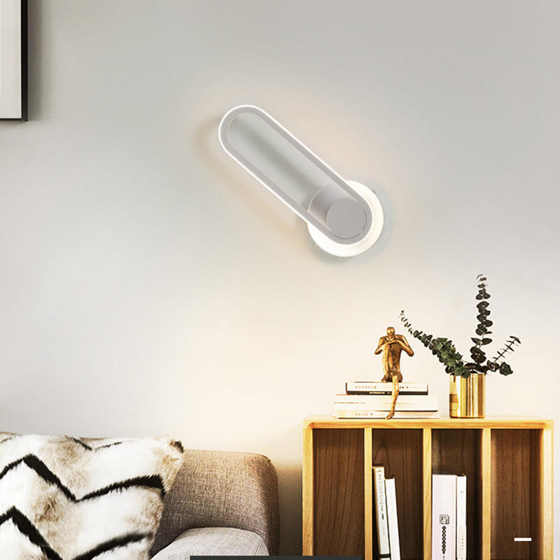 Lampada da parete a led 12W Illuminazione per interni Bianco freddo caldo 4000K Copertura dorata 330 gradi Montatura in ferro Lamparas Apliques decorativi De Pared HG