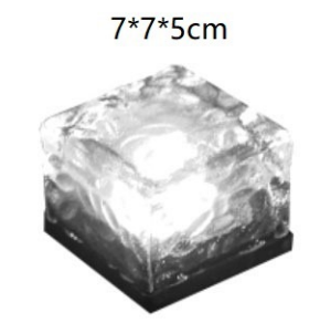 Luci solari colorate luce a forma di ghiaccio luce a led per esterni parete luminosa lampada per piastrelle solari lampada quadrata lampada decorativa a forma di ghiaccio lampada sepolta solare IP65 decorazione per esterni passo impermeabile
