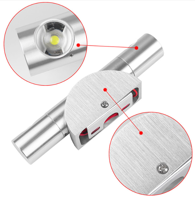 Applique da parete moderna da 6W Rotazione di 360 gradi Apparecchi da parete a LED per lettura lampada da parete / illuminazione a specchio / luce scale ad alta luminosità