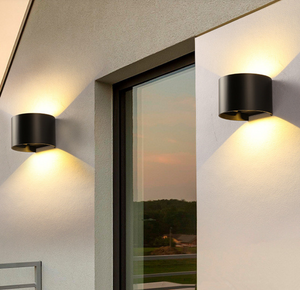 Hagood New Semicerchio Impermeabile Lampada da Parete 6W Led Applique da Parete Illuminazione per Esterni Impermeabile IP65 Illuminazione Regolabile
