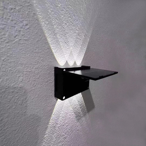 Creativo giardino strada cortile IP65 impermeabile tutto in un pannello solare sensore di movimento intelligente lampade a led applique da parete per esterni solare