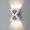 Lampada da parete impermeabile su e giù per camera da letto, comodino, sfondo, lampada da parete girevole, illuminazione da parete per interni