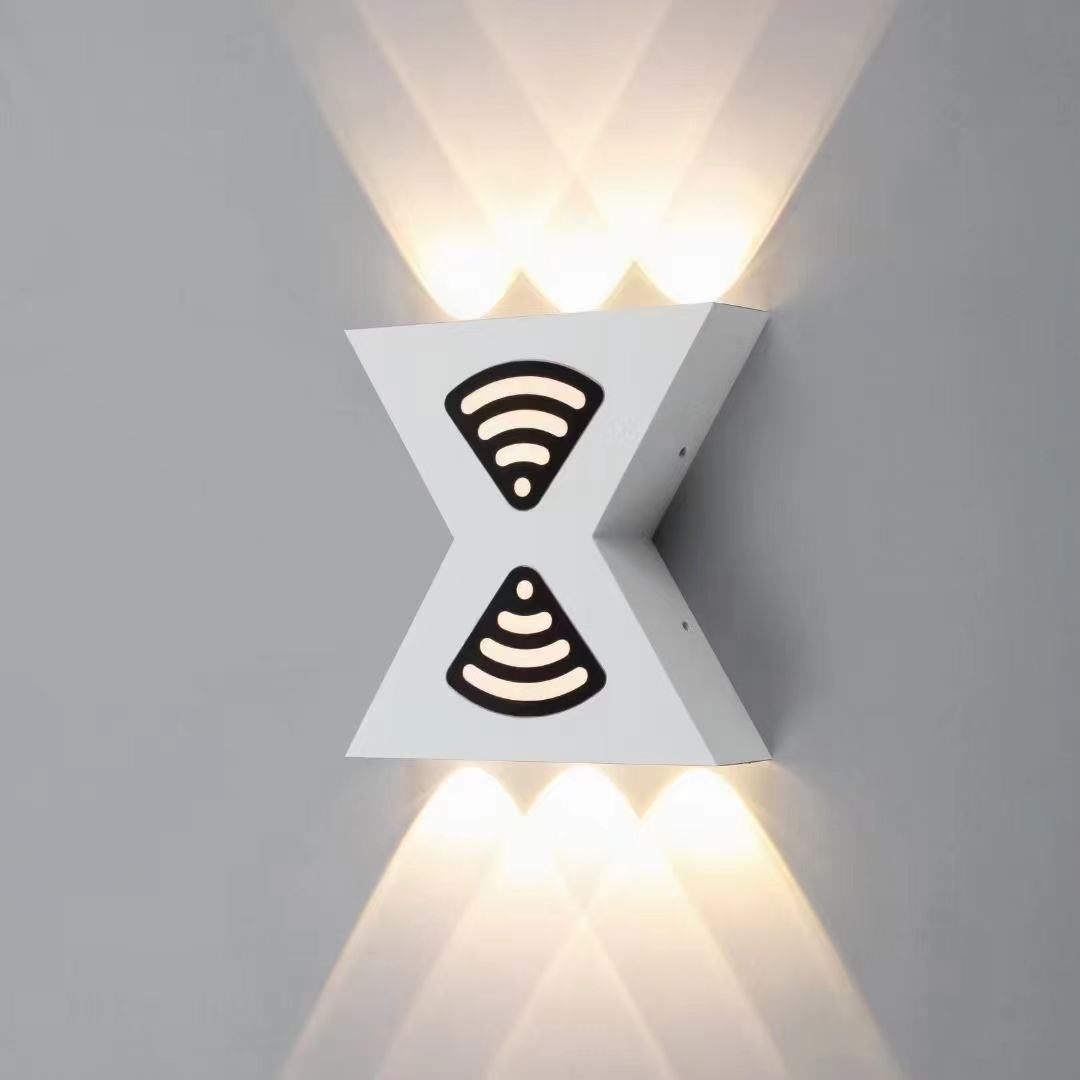 Lampada da parete impermeabile su e giù per camera da letto, comodino, sfondo, lampada da parete girevole, illuminazione da parete per interni