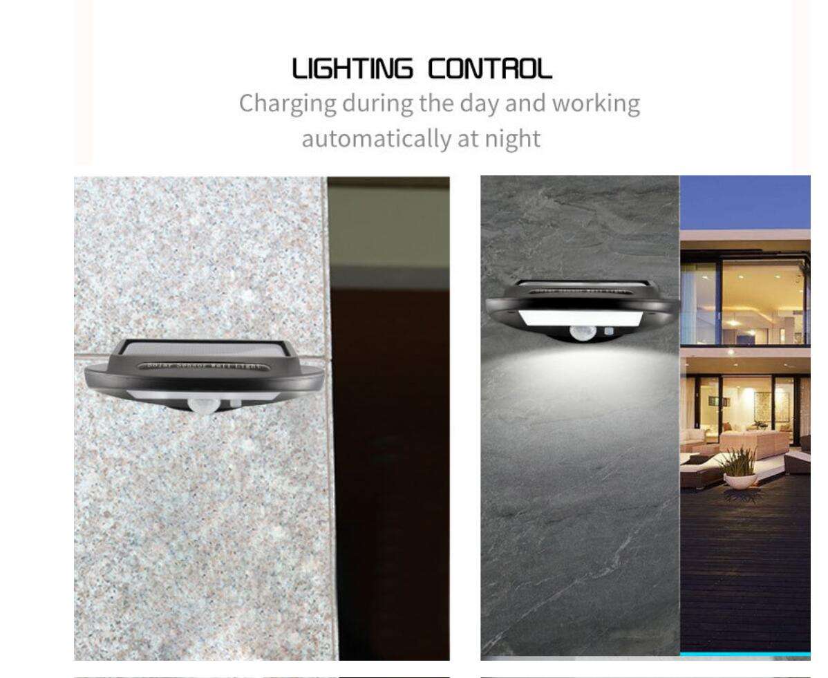 Applique da parete di alta qualità a led RGB luci solari da esterno con codificatore di data