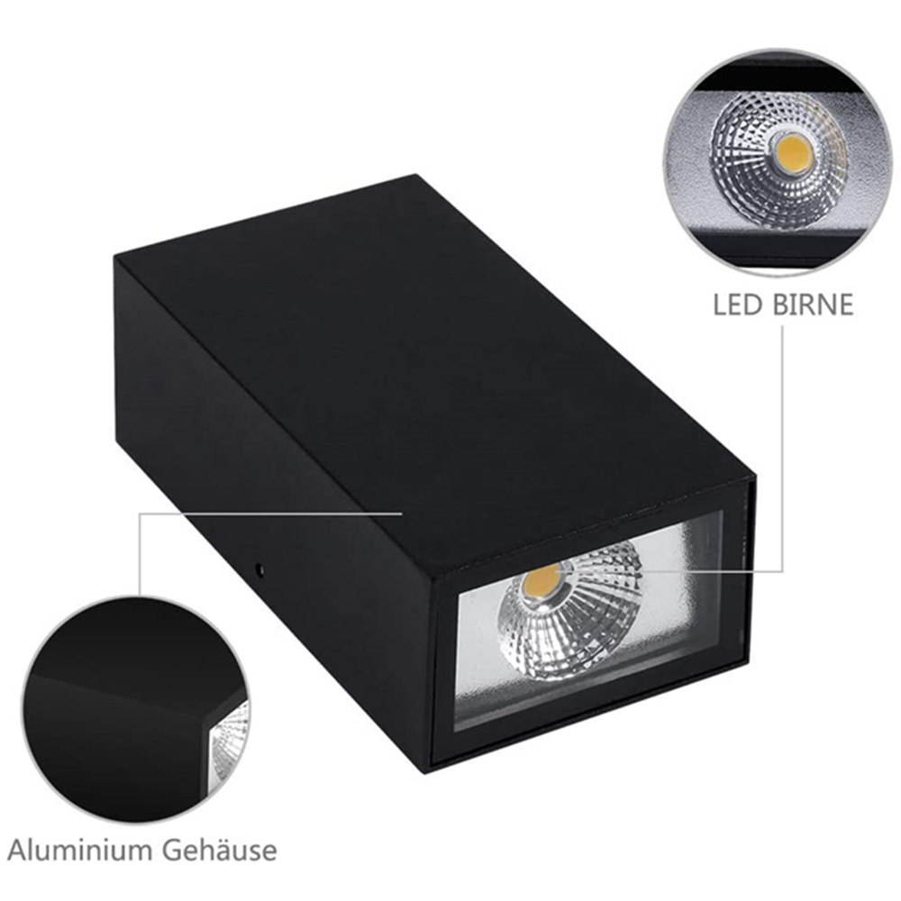 Lampada da parete a LED impermeabile IP65 Lampada da parete a strisce in alluminio 12W 24W 30W 85 ~ 265V Lampione stradale a led per portico per illuminazione esterna