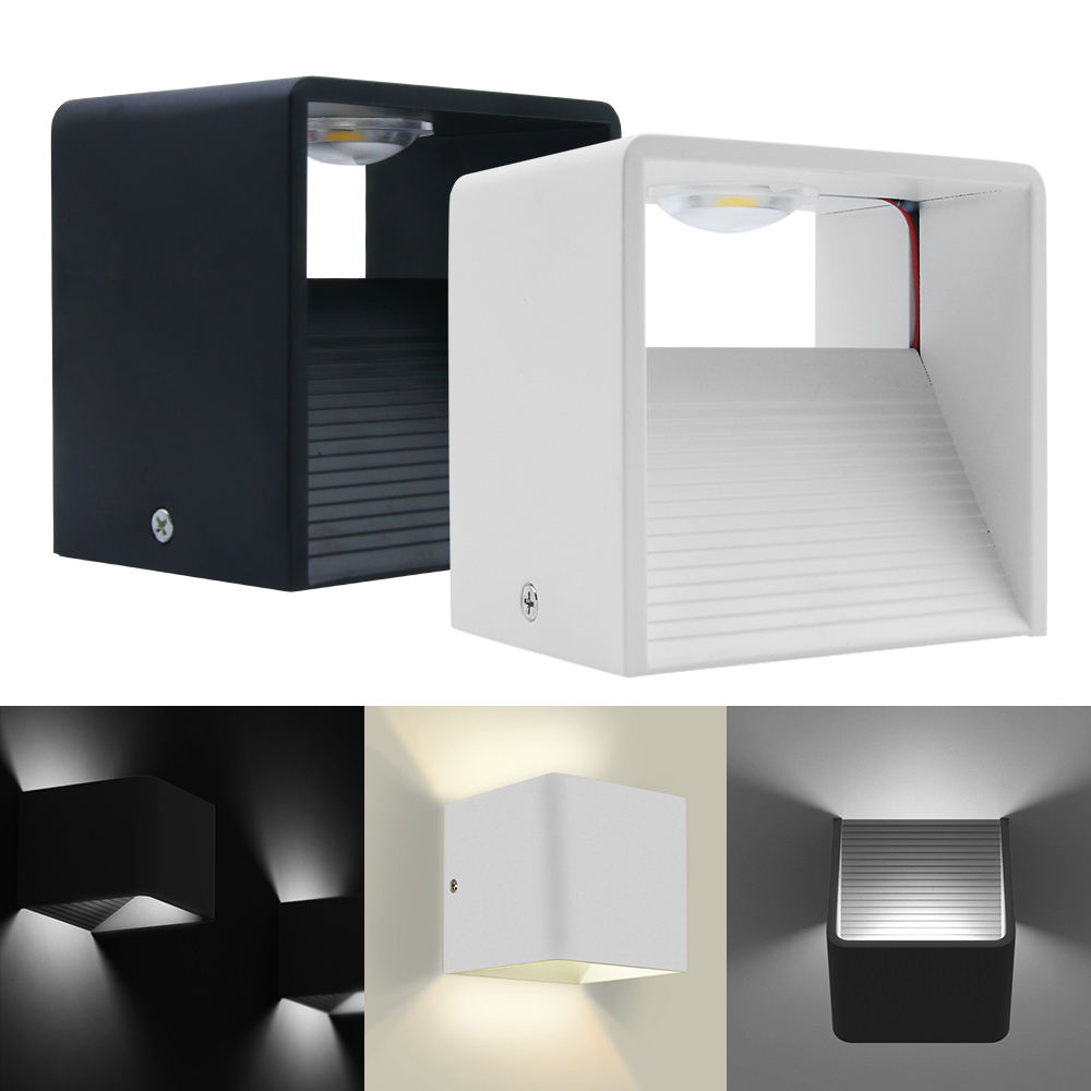 3w 5w Lampada da parete quadrata Illuminazione a led per interni Illuminazione per interni a led Cubo di ceramica Lampada da parete per interni Lampada da parete piccola quadrata Lampada da parete unica Decorazione per interni dell'hotel Buona qualità 