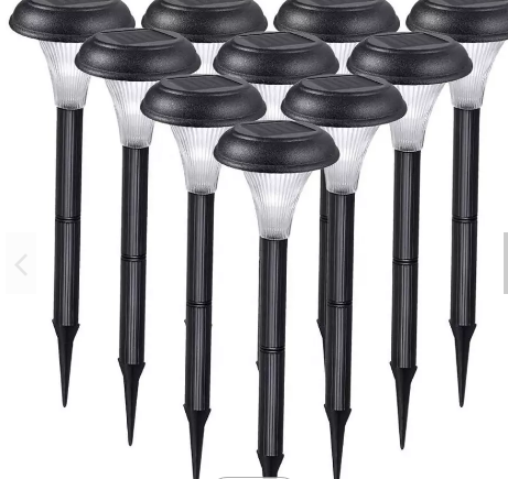Luce solare a LED Lampada da giardino solare Lampada da percorso solare Lampada da giardino a buon mercato in plastica per esterni da cortile 