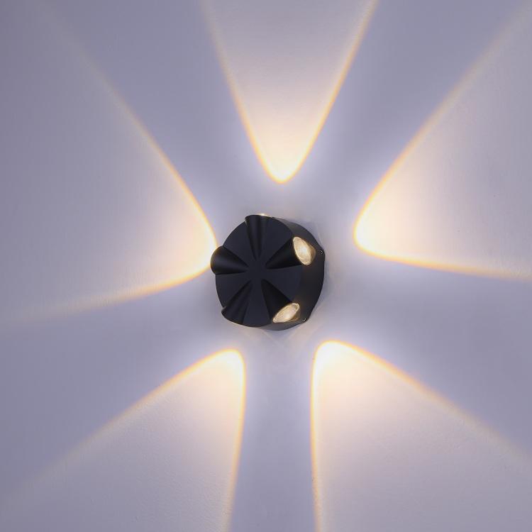 Lampada da parete a LED Illuminazione rotonda Lampada da parete per esterni per interni a parete per soppalco Bagno Soggiorno Illuminazione domestica KTV