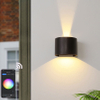 RGBW APP Control Lampada da parete semicircolare impermeabile IP65 Lampada da parete intelligente decorativa colorata