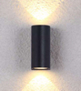 Lampada da parete impermeabile a doppia testa a colonna da 12W Lampada da notte unica Lampada da parete impermeabile IP65 per la decorazione del giardino