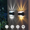 Lampada da terra per gradini da giardino a LED in alluminio impermeabile per esterni Lampada da terra per banchina da giardino con perno stradale a energia solare