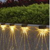 Lampada solare a LED bianco caldo Percorso Scale Luci da giardino per esterni Energia solare Balcone Decorazione luminosa per merci da recinzione per scale da patio