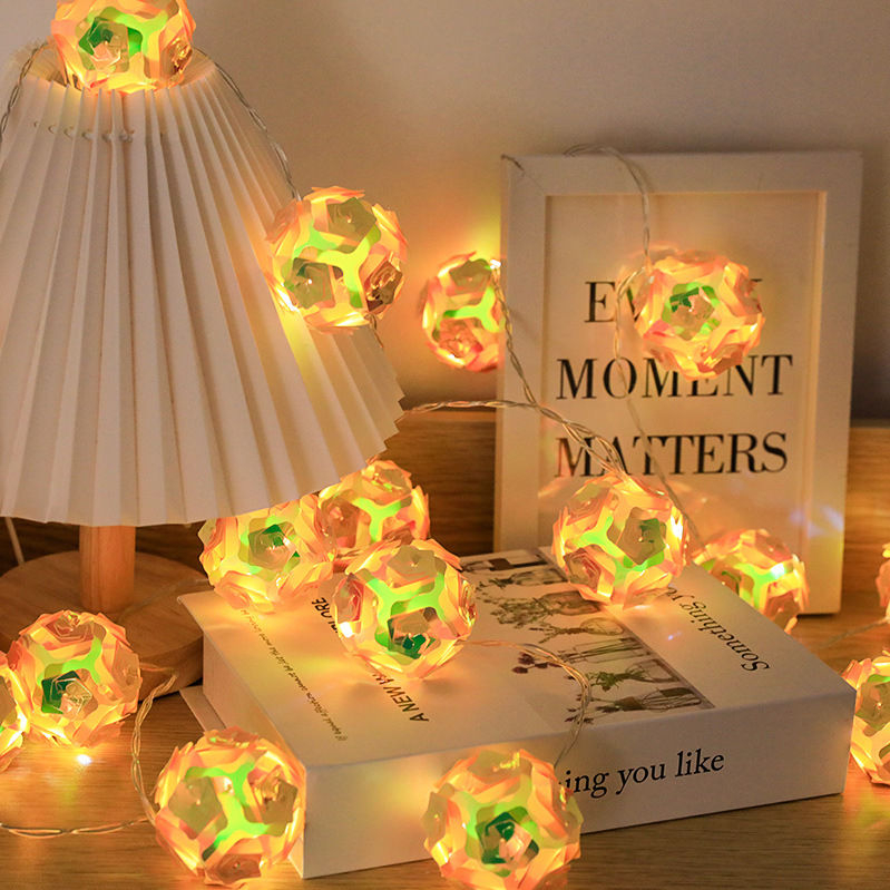 LED Decorazione natalizia Luce Decorazione per la stanza di Capodanno Ghirlanda Ornamenti per le vacanze Decorazione da giardino per esterni Lampada per corde Luci di Babbo Natale