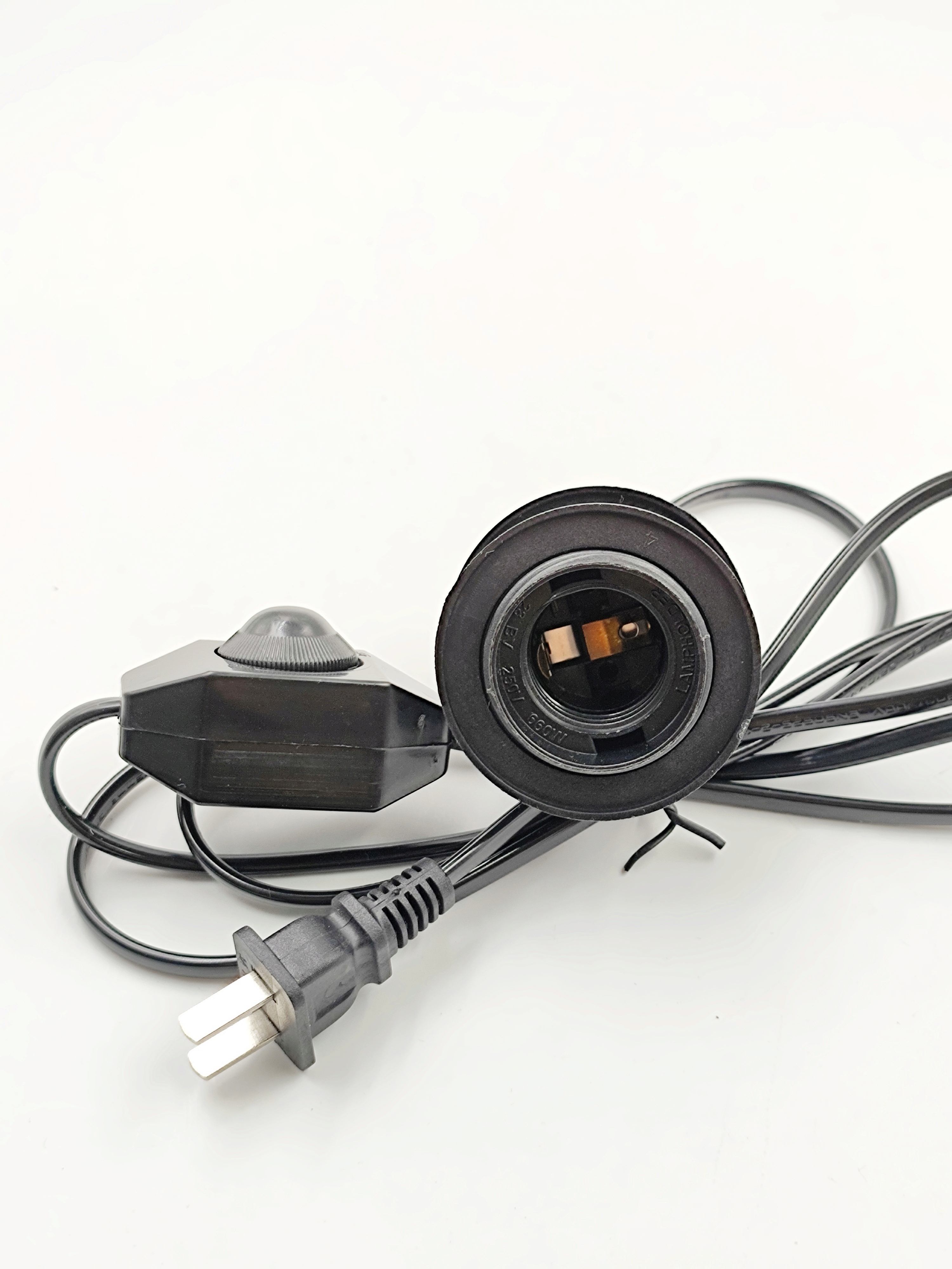 110V 220V 301 Interruttore dimmer Interruttore dimmerabile E26 doppio anello Spina filo elettrico Interruttore e filo per luce LED