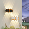 Lampada da parete a LED IP65 RGB Illuminazione da giardino impermeabile per esterni Alluminio 2W 6W 8W 10W 12W Applique da parete per interni camera da letto soggiorno scale