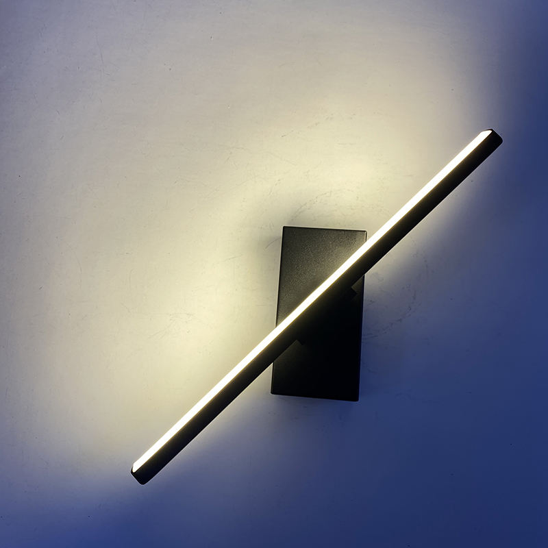 Lampade da parete moderne a LED 330 Camera da letto girevole 6W AC85V-265V Applique da parete Lampada nera Corridoio Decorazione per interni Illuminazione