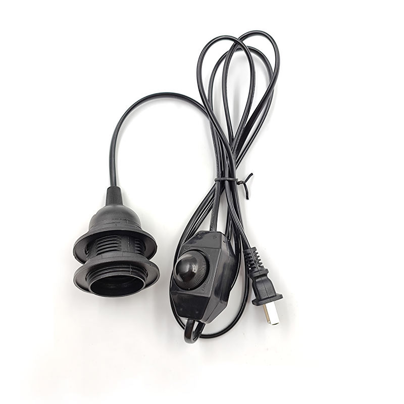 Cavo di linea 303/304/317/301 Cavo di alimentazione dimmer/Interruttore a doppio pulsante Spina europea Cavo per lampadina a LED/Luce da tavolo Luminary USA E26 AU