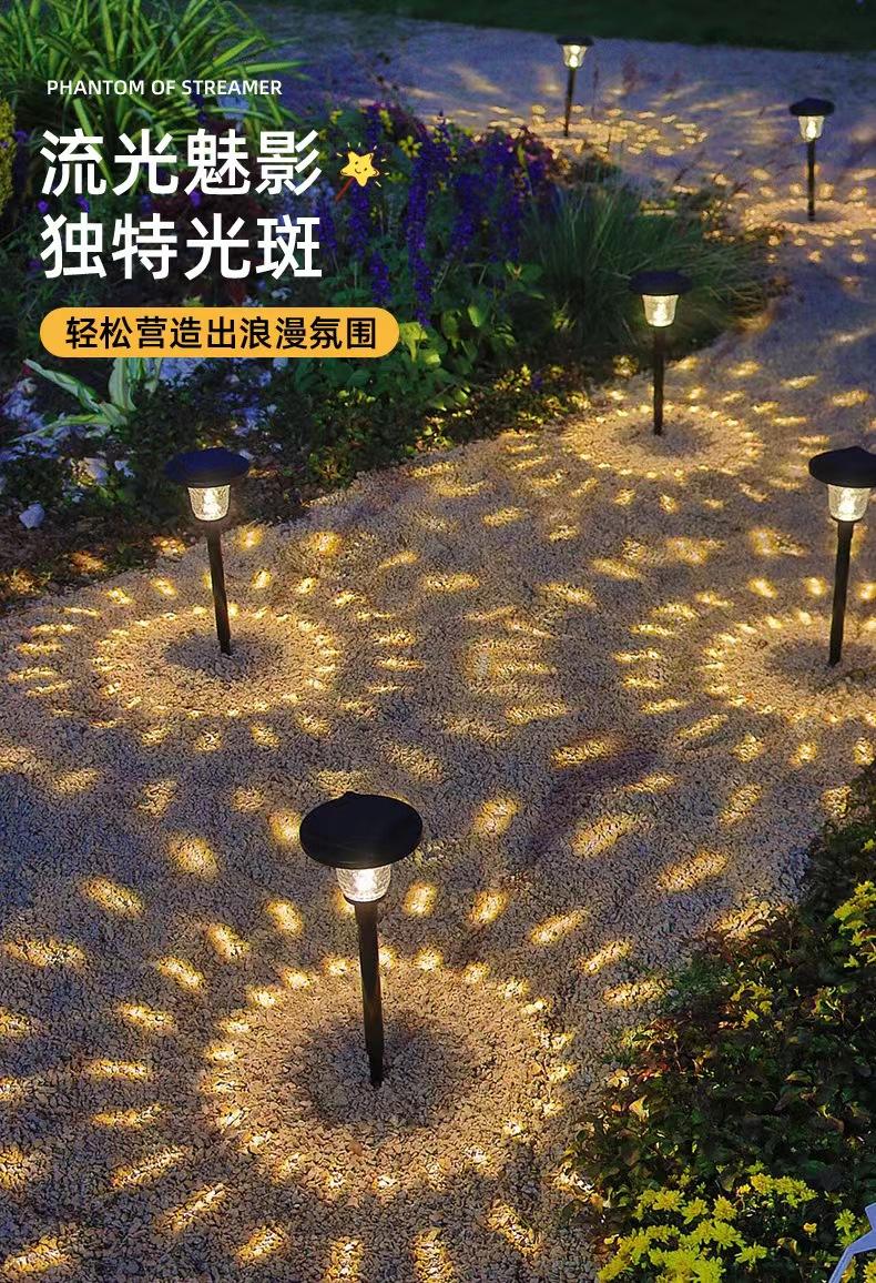 Lampada da prato solare in vetro luce giardino paesaggio decorazione inserita percorso lampada monocristallino polisilicio 600mah 1000MA batteria