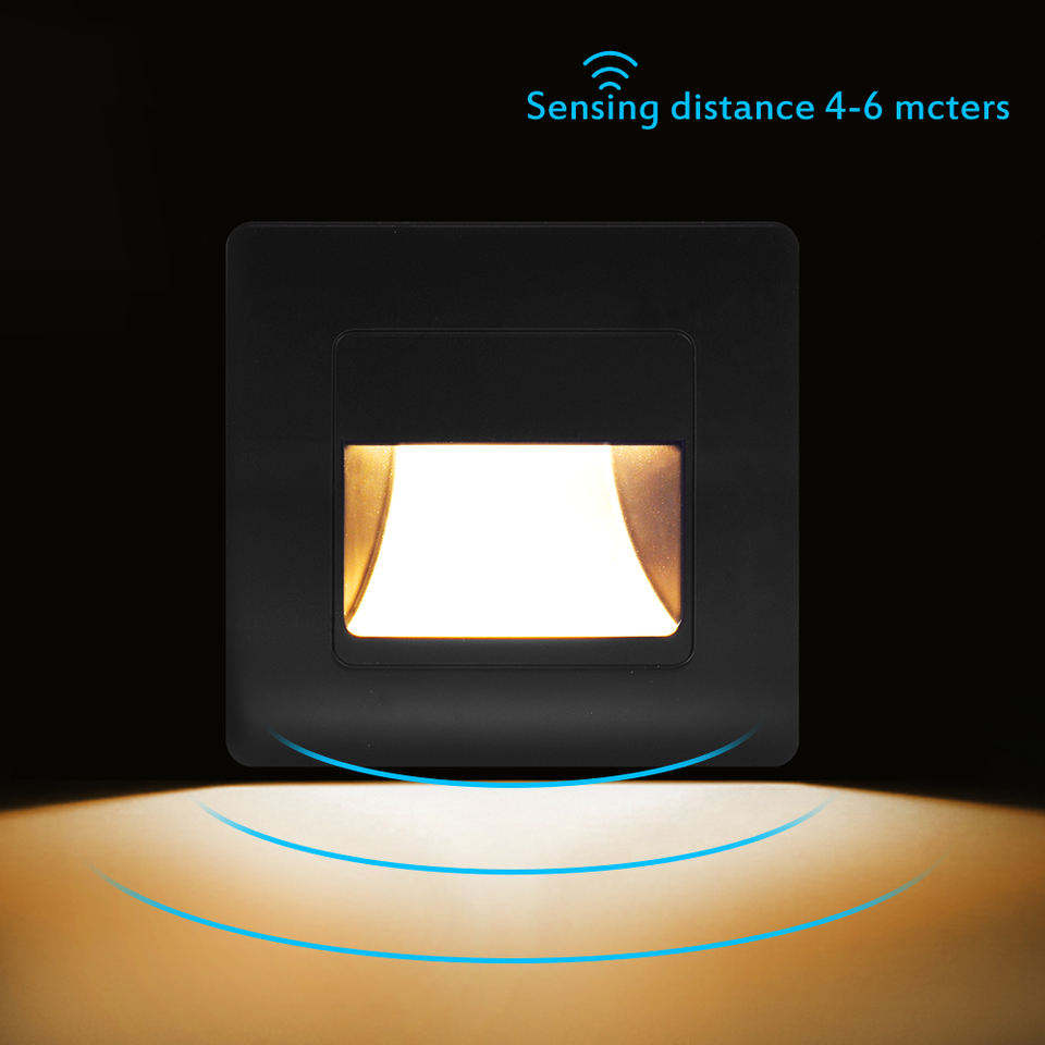Lampada da terra interrata da incasso Lampada da gradino per scale Luci da gradino a led AC85-265v Impermeabile IP54 LED Luci da esterno per interni da esterno Illuminazione a led per gradini