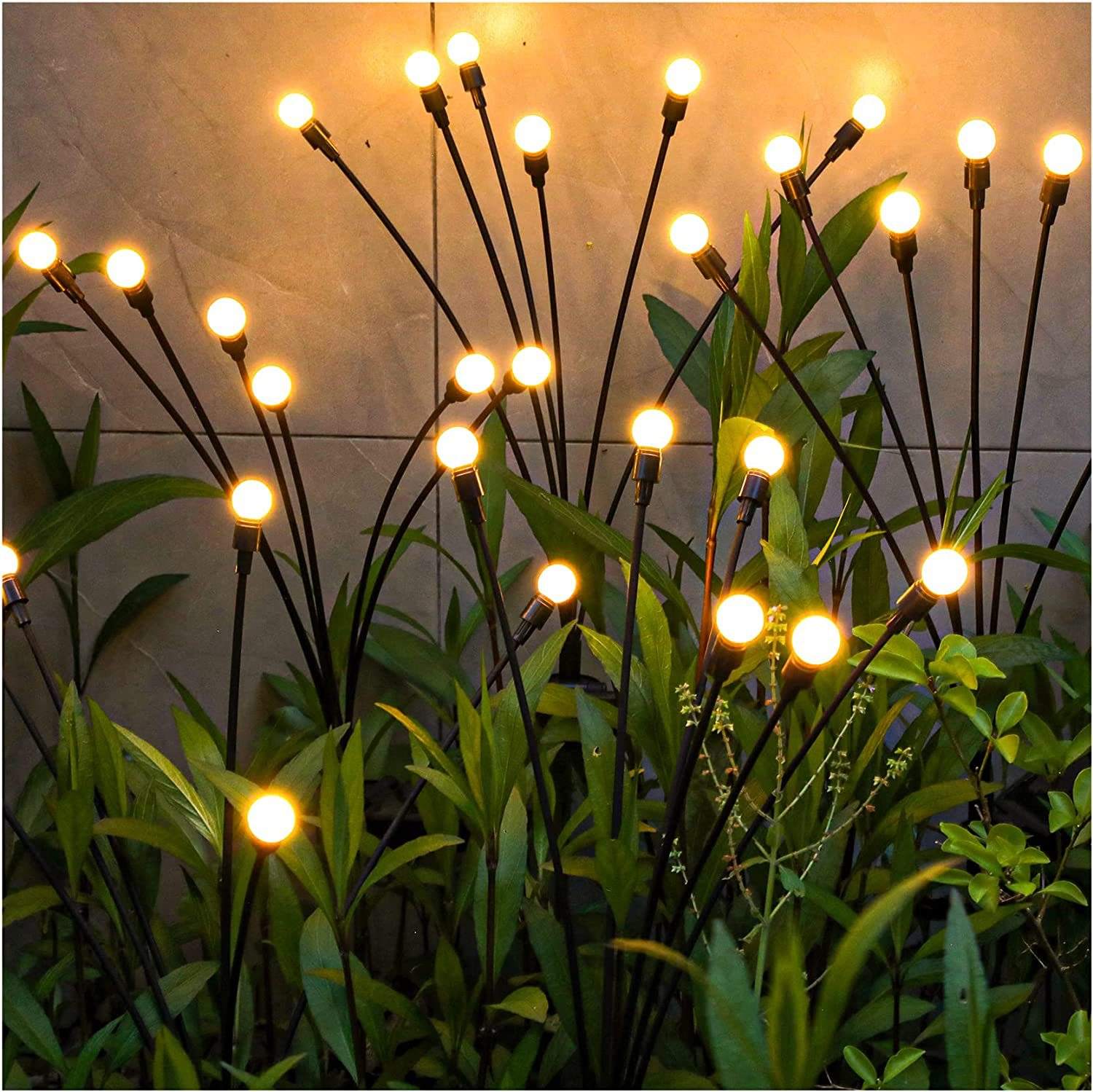 Lampada solare Firefly Lampada solare per erba Lampada solare a LED per esterni Luci decorative per esterni da giardino Luci multicolori a LED a energia solare per cantieri