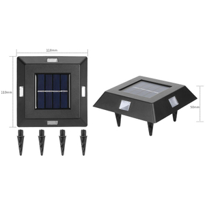 Lampada solare a 4 LED IP65 Lampada da parete per cortile a luce esterna impermeabile per giardino e decorazione della villa