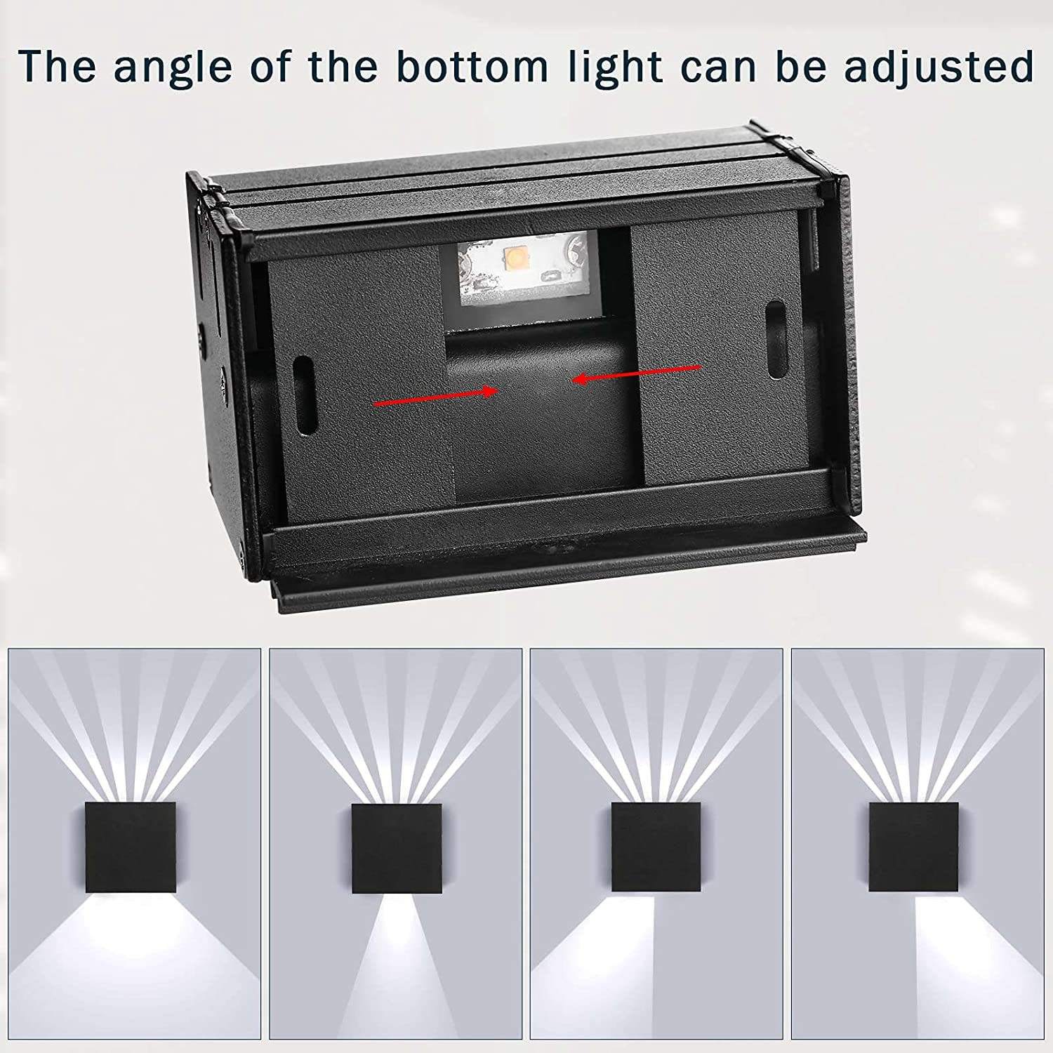 Lampada da parete a LED da 6W Lampada da parete da giardino IP65 Lampada da esterno impermeabile Apparecchio per la decorazione della casa Illuminazione Corridoio Corridoio Luce