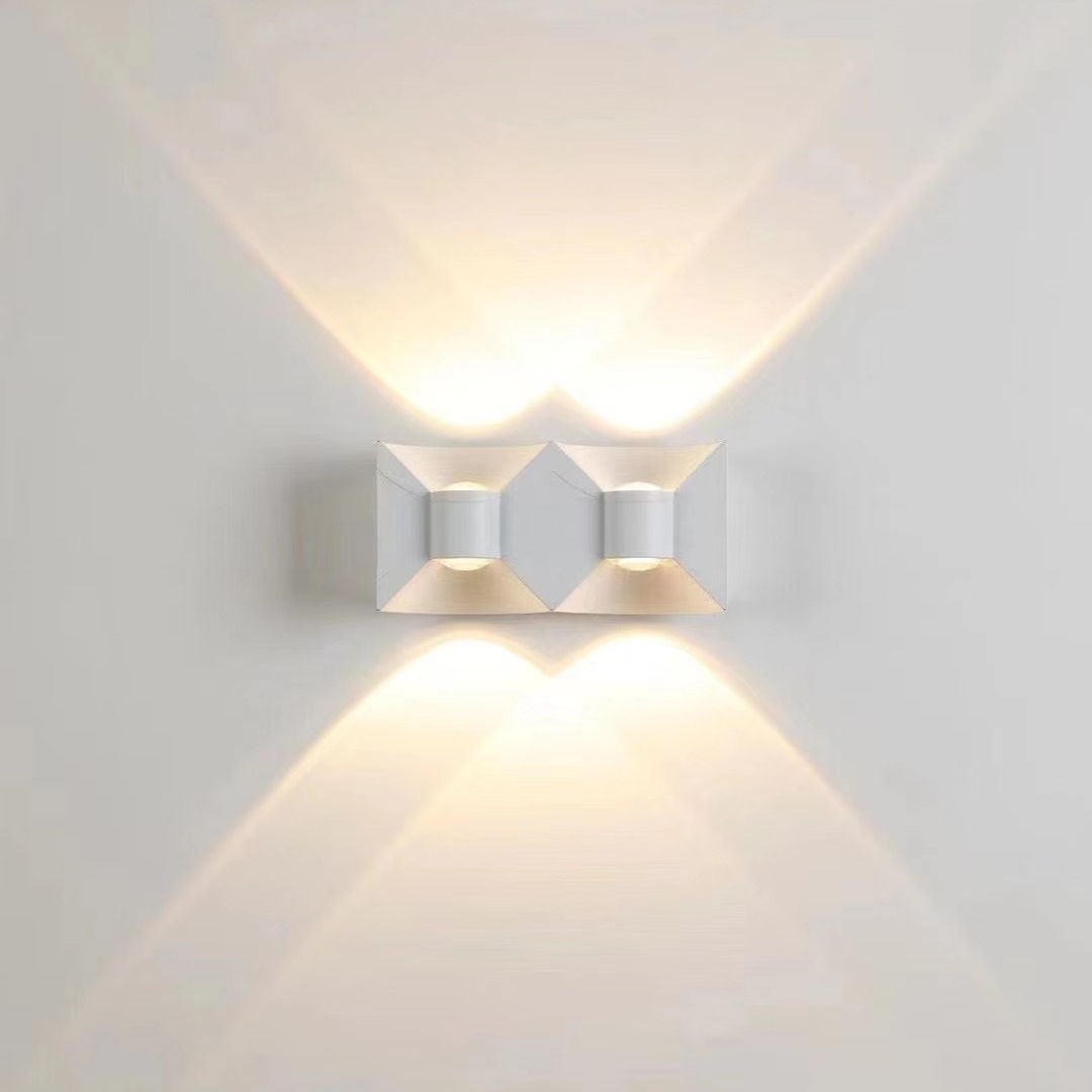 Lampade da parete a LED su e giù impermeabili per interni ed esterni in alluminio decorativo moderno
