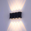 Applique da parete a LED 8W IP65 impermeabile Lampada da parete da giardino in alluminio Forte luce oro nero luce bianca per interni esterni