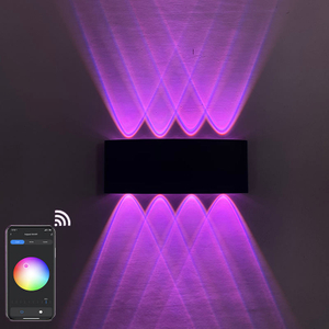 La più recente lampada da parete Tuya 9W / 12W Light App Control Illuminazione esterna intelligente Lampade da parete a parete in acrilico con luce a LED Sconce