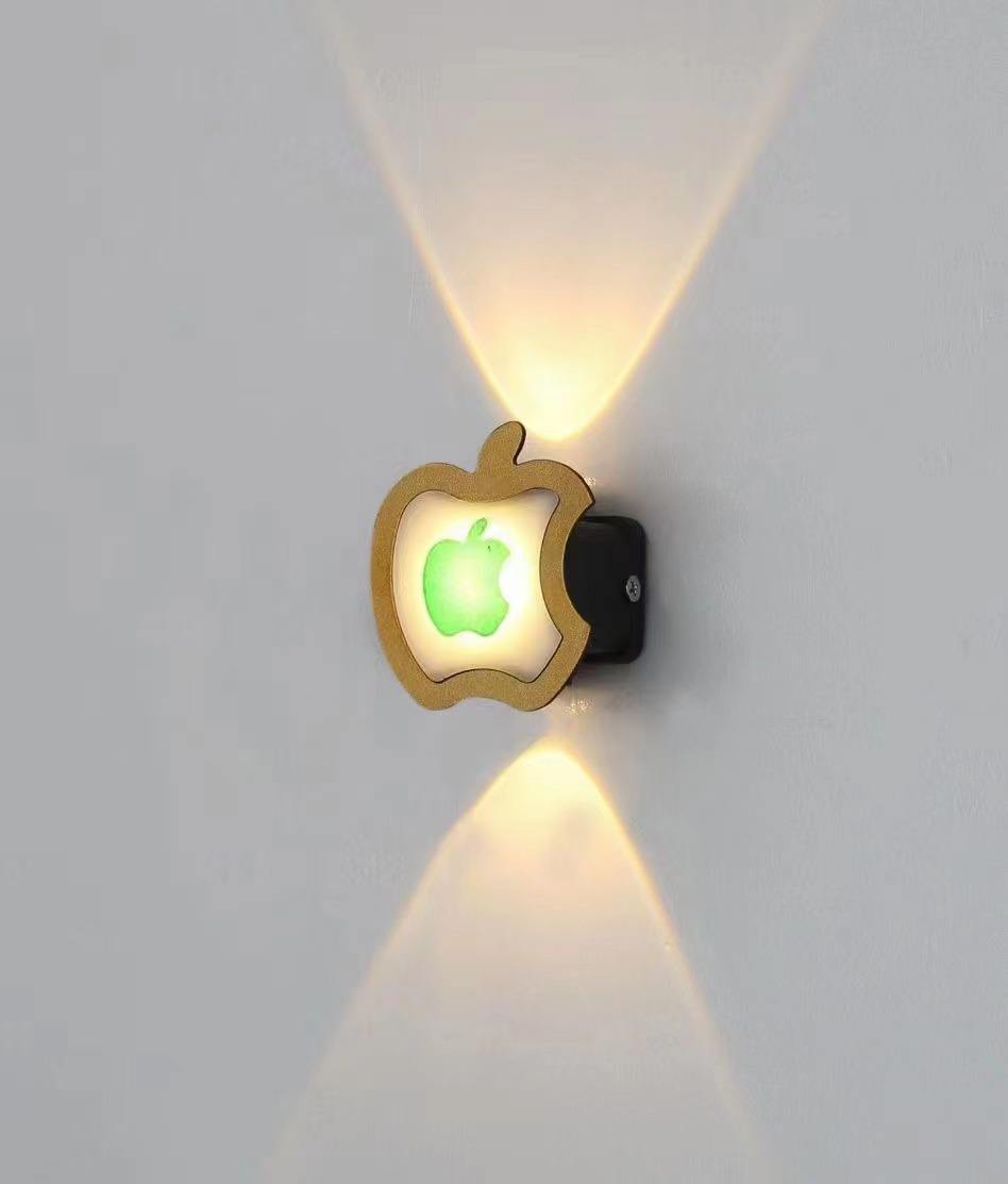 Lampada da parete impermeabile per esterni da 6W Lampada decorativa a forma di mela Lampada da parete a luce notturna a LED Lampada da parete moderna su e giù per giardino