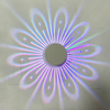 Lampada da parete 3W RGB Lampada da parete a fiore Luce notturna a distanza Foro a spirale montato a parete Lampada da parete decorativa a LED