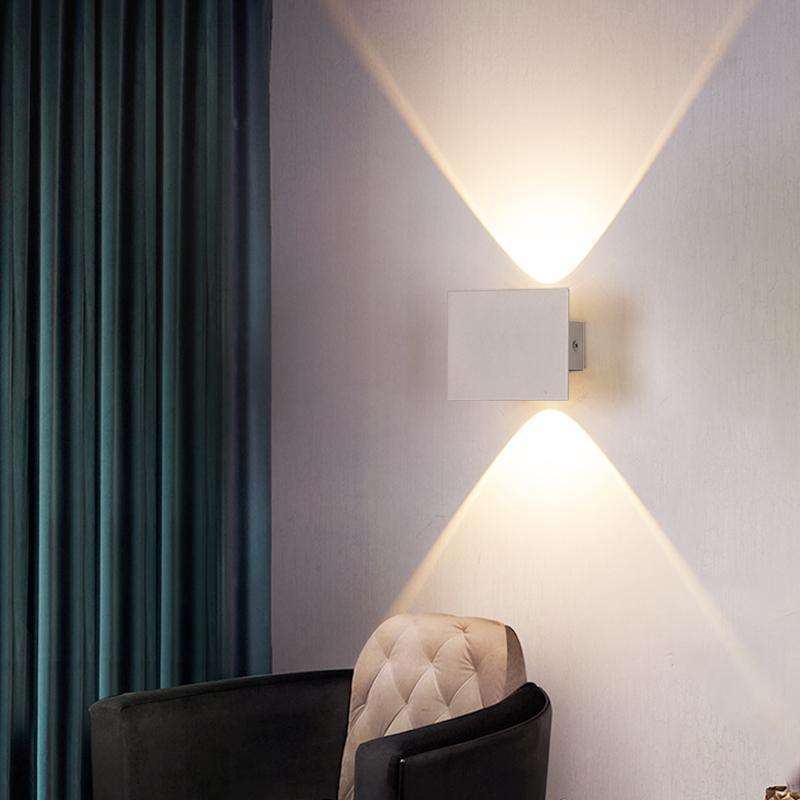 Moderna lampada da parete a LED per interni Lampada da comodino Soggiorno Illuminazione domestica Corridoio Corridoio Decorazione Luce in alluminio AC85-265V