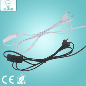 Cavo di linea da 1,8 m 303 On Off Cavo di alimentazione per lampada a LED con interruttore a pulsante Spina europea Commutazione luce Prolunga cavo trasparente