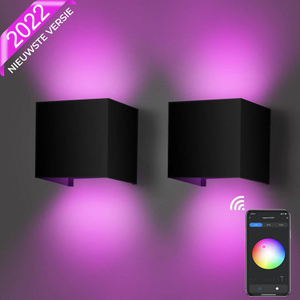 Lampada da parete per esterni intelligente per esterni Lampada da parete RGB dimmerabile che cambia colore Lampada da esterno a luce regolabile IP65 impermeabile