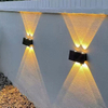 Luci da terra a led solari Luci da ponte per scale da giardino Lampada da incasso a terra impermeabile Lampada da parete solare impermeabile per esterni