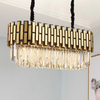 Lampadario di cristallo a LED Lampadari per sala da pranzo Lampadario moderno Lampadina E14 Lampadario ad anello per soggiorno Lampada a sospensione Lampadario di cristallo stile illuminazione decorativa